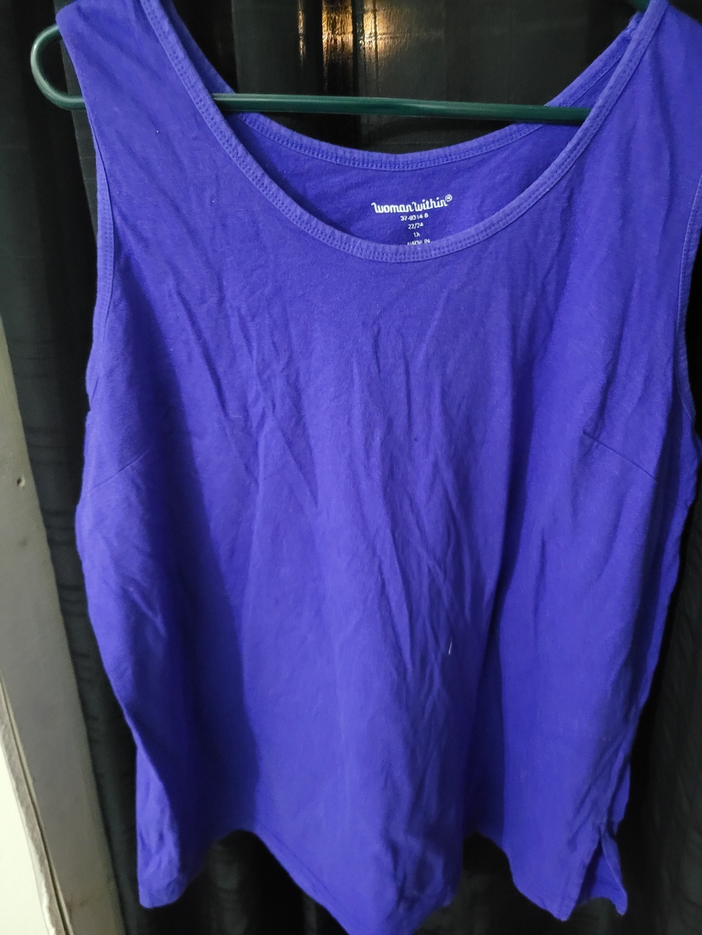Woman Within Royal Purple Scoop Neck Tank